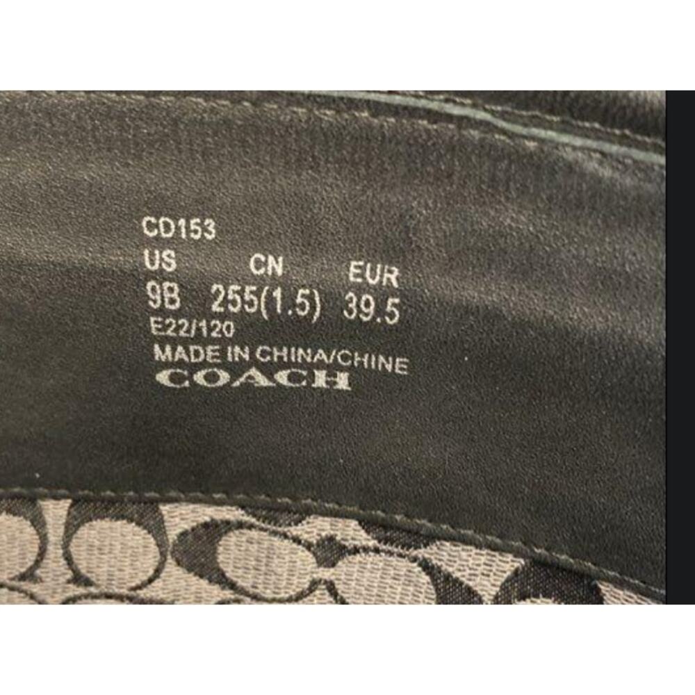 Coach Black CD53 Buckled Strap Lilli Boots Size 9 - Picture 3 of 6